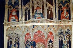 New York Cloisters 63 018 Nine Heroes Tapestries - Three Attendants and King Arthur and Two Attendants - Netherlands 1400.jpg